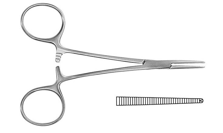 HALSTED-MOSQUITO Затискач гемостатичний; прямий; із зубчиками; 1x2 зубчики; 14,0см. Tontarra Medizintechnik GmbH